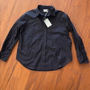 Classic Black Button Down Shirt for Women